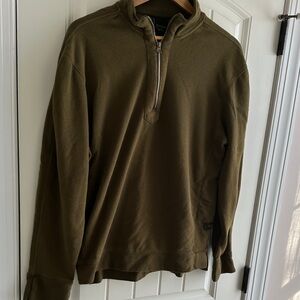 Men's Olive Zip-Up Sweater